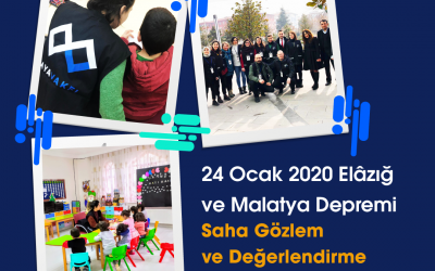 24 Ocak 2020 Elazığ ve Malatya Depremi Saha Gözlem ve Değerlendirme Raporumuz Yayınlandı